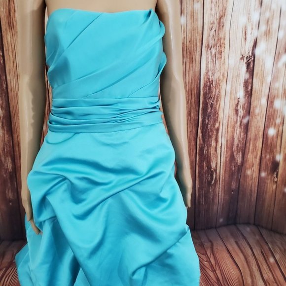 David's Bridal Dress 14 Blue - Picture 4 of 5